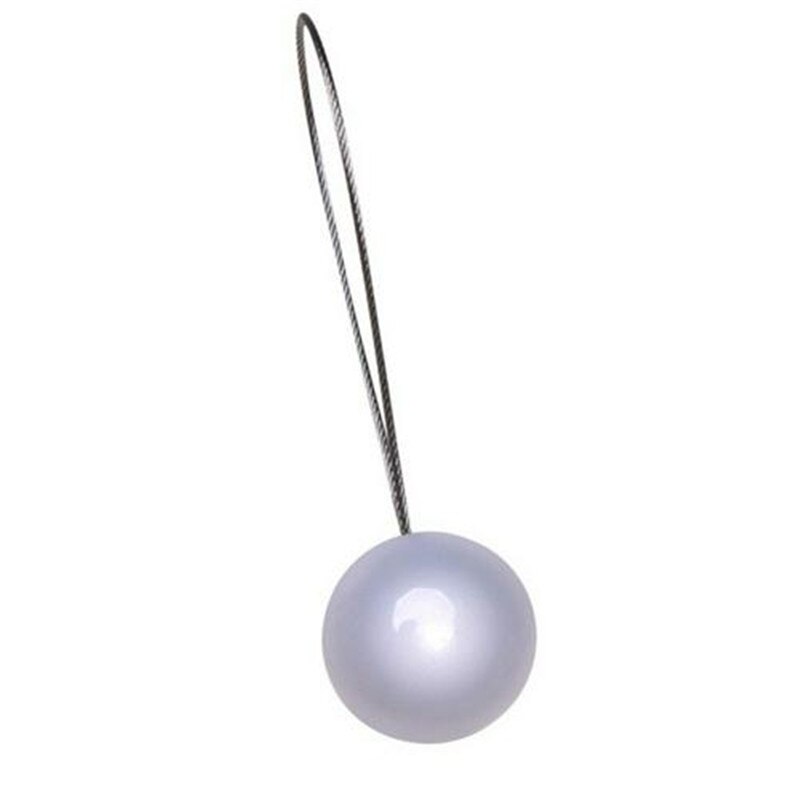 Gardinhållare enkel cat-eye resin magnet gardin spännen hem tieback europeisk rund form fönster gardiner tillbehör: Silvervit