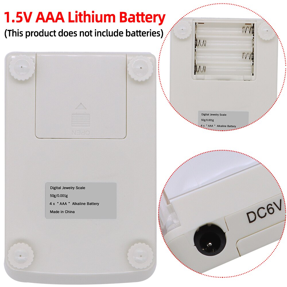 50g x 0.001g Digital Jewelry Scale Pocket Diamond Scale Smart Weighing Balance for Laboratory Balance Electronic Grams 20%off