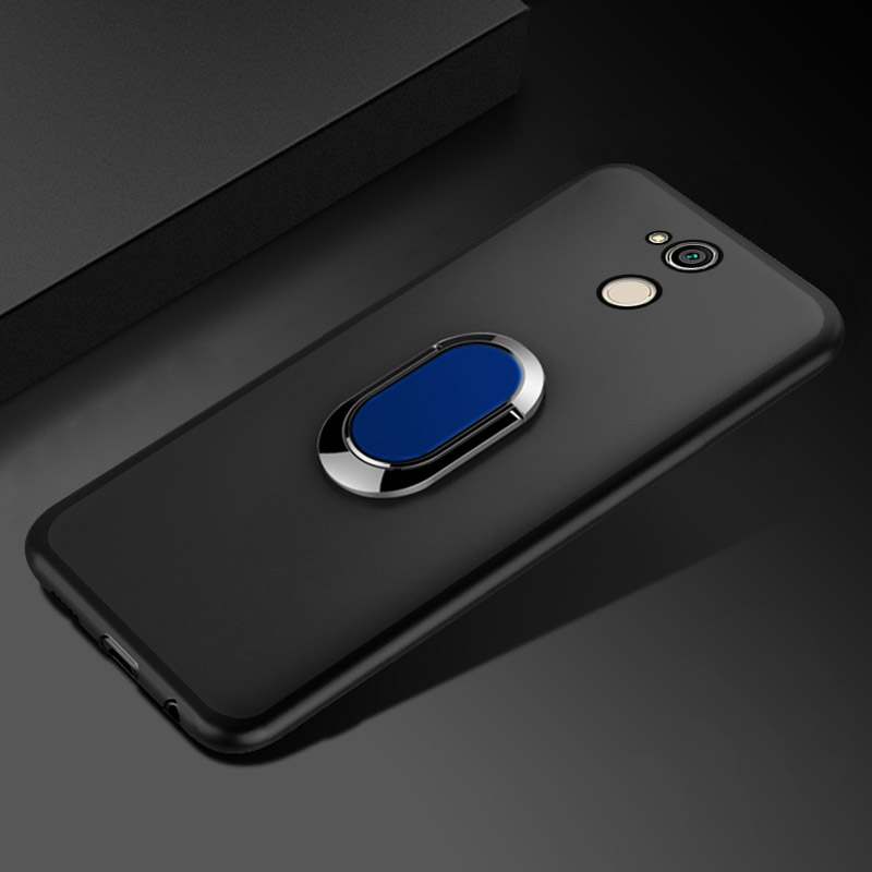 Hoesje Voor Sony Xperia Xa2 Hoesje H3113 H3123 H3133 H4113 H4133 Klassieke Vingerring Zachte Siliconen Coque Voor Sony Xperia Xa2 Funda: Blauw