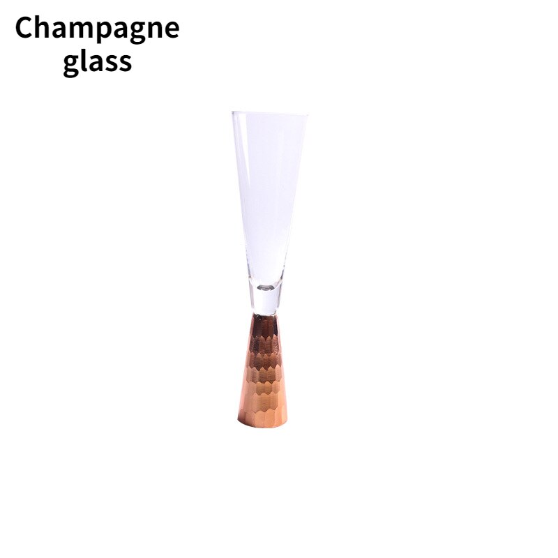 Copa de vino tinto de Chapado En Oro de lujo ligera, copa de cóctel con base dorada, BARRA DE VIDRIO de vino para , utensilios de cocina: E