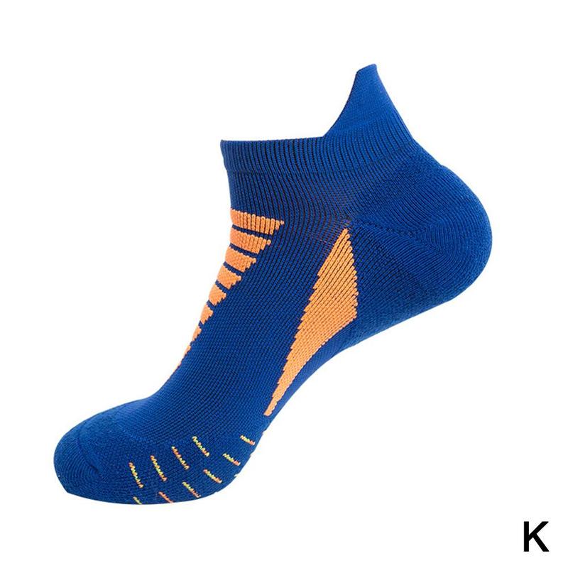 1Pair Cycling Thicken Men Basketball Socks Deodorant Quick-drying Breathable Running Male Sports Long Tube Sock: short Blue