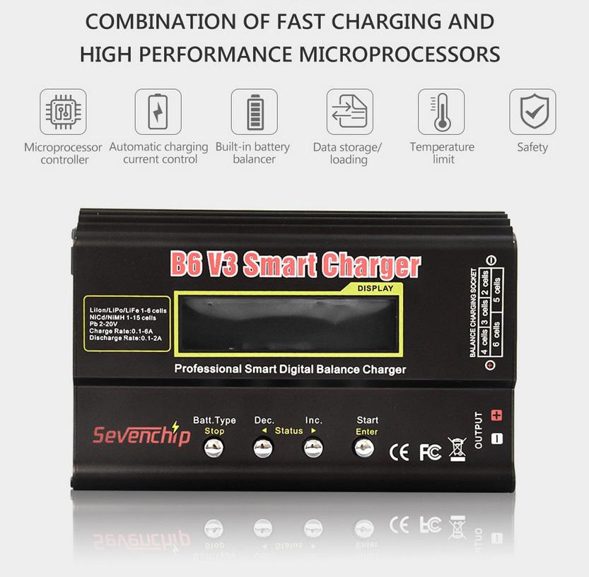 imax b6 v3 80W lipo charger Battery Balance Discharger for Lipo Li-ion LiFe NiCd NiMH LiHV PB Battery Automatic Balance Charger