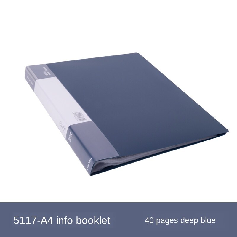 Data Book Map Insert Zak Transparant Student Test Papier Bevat Kantoor Map Multi-Specificatie Map: Style2-40PDark blue