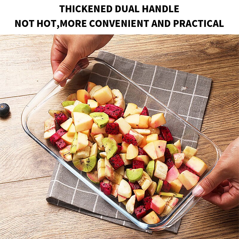 GF Glass Baking Dish Oven Glass Pan for Cooking Casserole Dish Rectangular Baking Pan Glass Bakeware,Microwave Dishwasher Safe