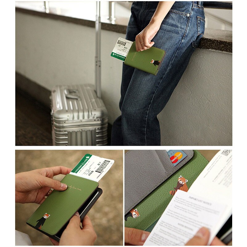 Fundas de pasaporte de flamenco para hombre y mujer, accesorios de viaje, , de cuero PU, bolso de tarjetas de identificación, organizador de negocios, Billeteras