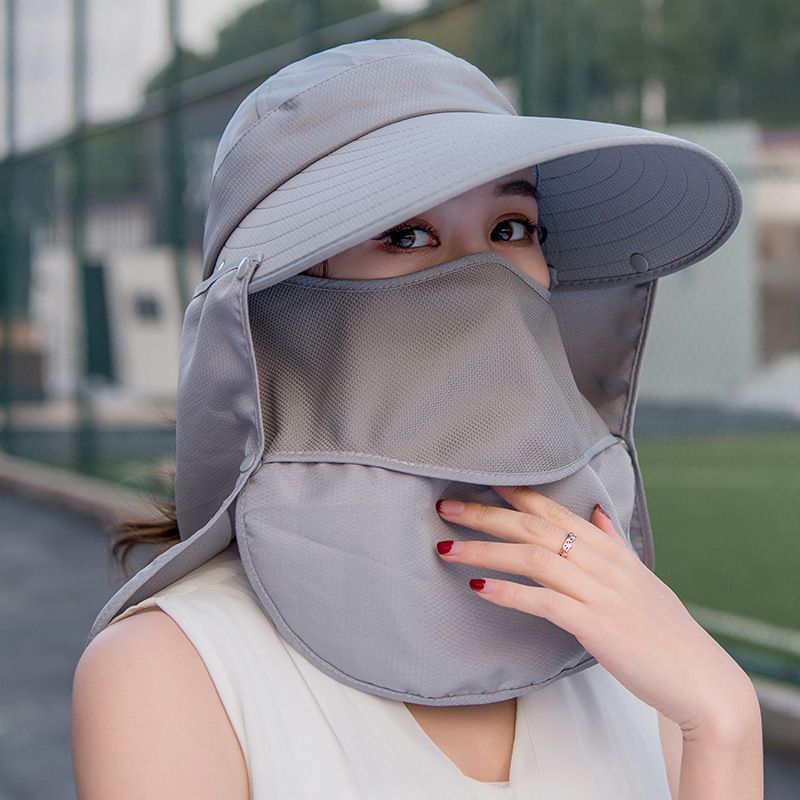 Sombrero para el Sol a prueba de viento para mujer, gorro de secado rápido de doble capa, protección para cubrir cuello y rostro, gorra UV con protección solar, gorro de pesca para exteriores y senderismo