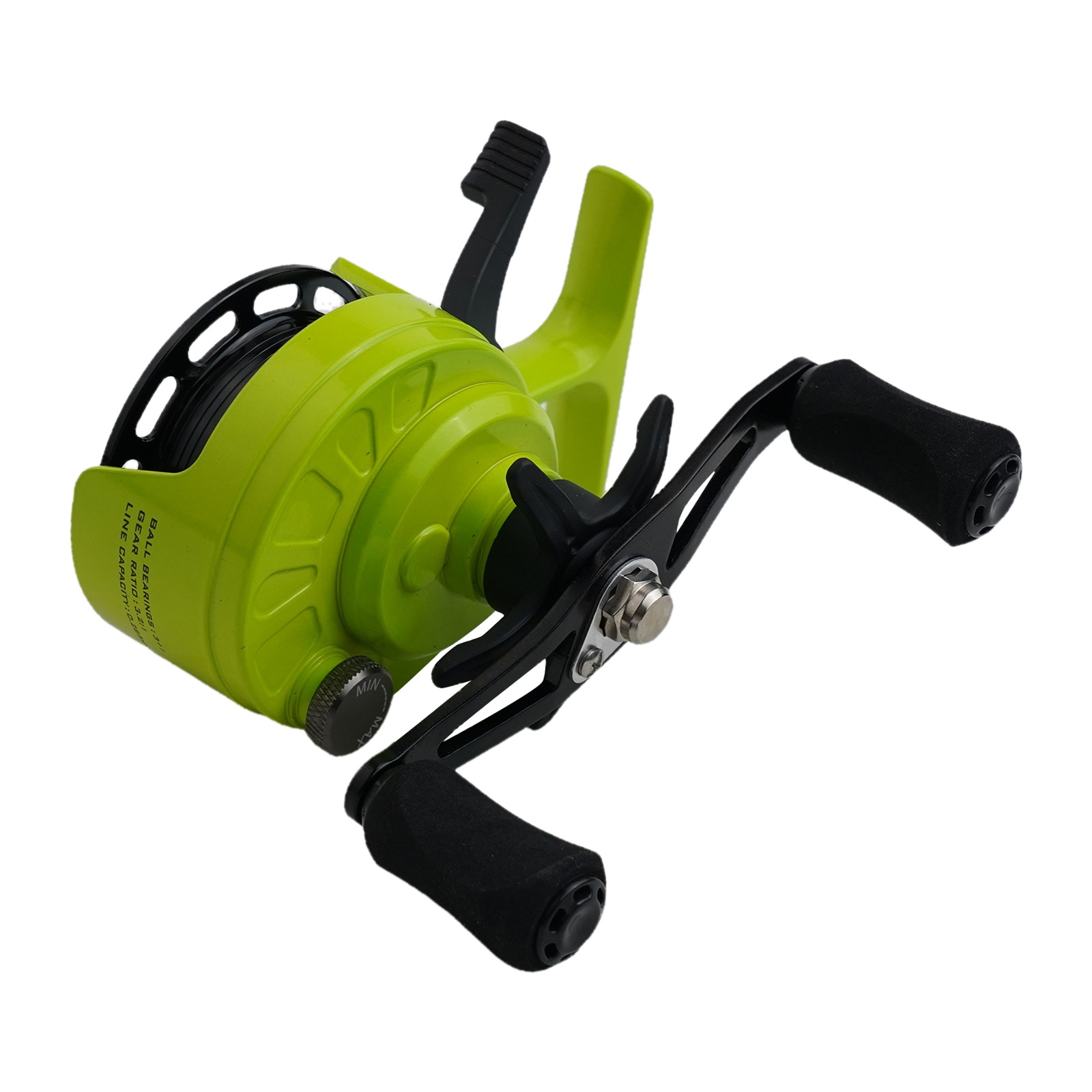 1 stks Overbrengingsverhouding Lager Inline Ijsvissen Reel Met Magnetische Systeem Ijsvissen Reel Winter Diepwatervissen Reel Reel