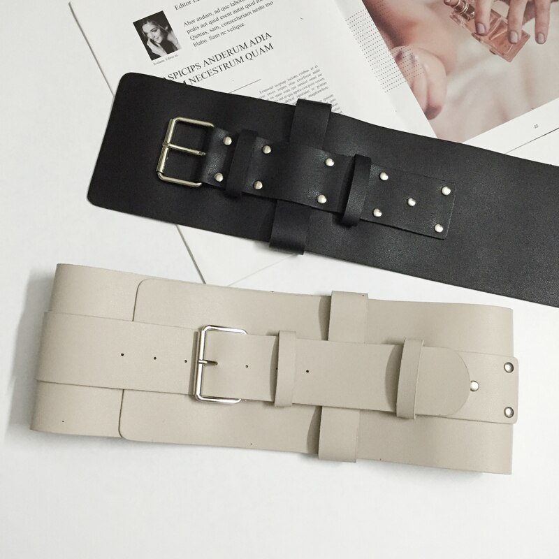 Cinturón Corset de de para mujer, cinturones de doble capa y cinturones anchos de pretina de color negro para mujer para accesorios de vestir