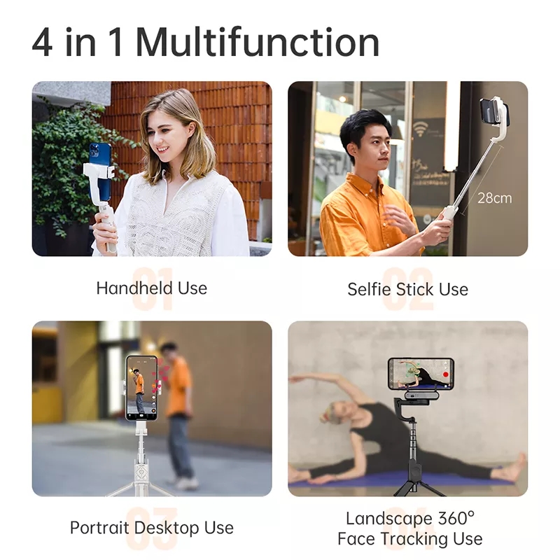 Hohem iSteady Q Single-Axis Gimbal Stabilizer Automatic Balance Selfie Stick Adjustable Tripod with Remote for Smartphone