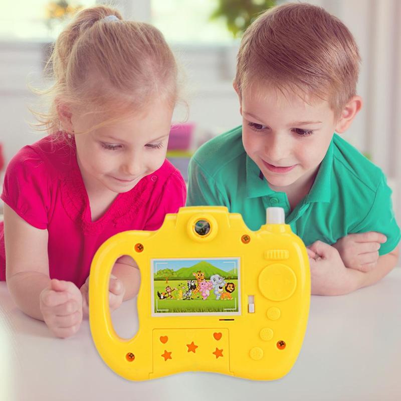 Tecknad simulering åtta ljusmönster projektion kamera projektion barn pedagogiska leksaker för barn slumpmässig färg