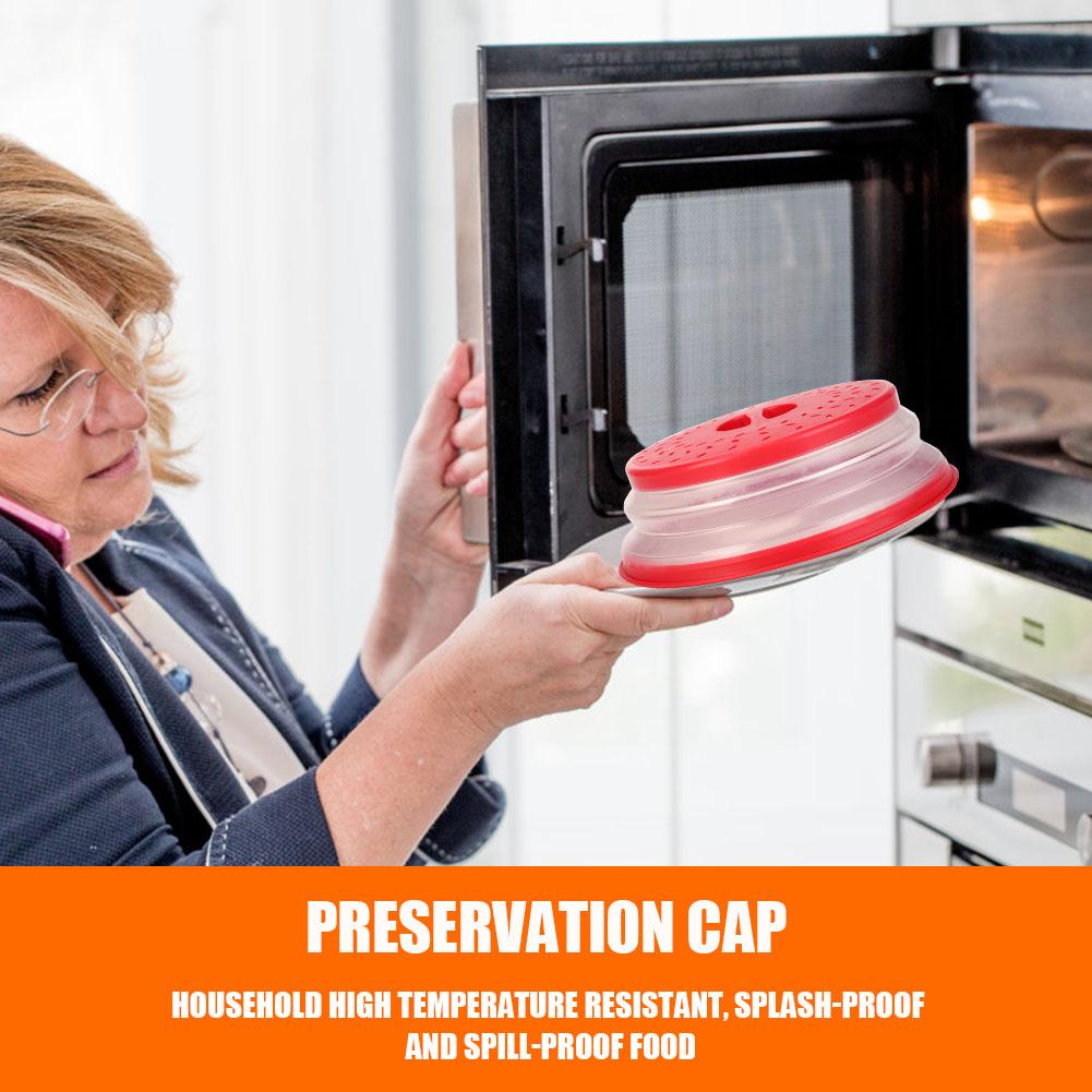 Silicone Folding Microwave Cover Lid Safety and Non-toxicity Long Service Life Plate Cover Colander Strainer for Vegetable