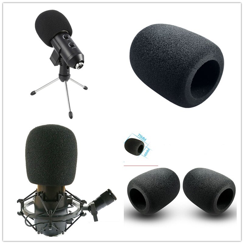 2pcs/lot Thicken Microphone Foam Mic Cover Studio WindScreen Protective Grill Shield Soft Sponge Microphone Cap