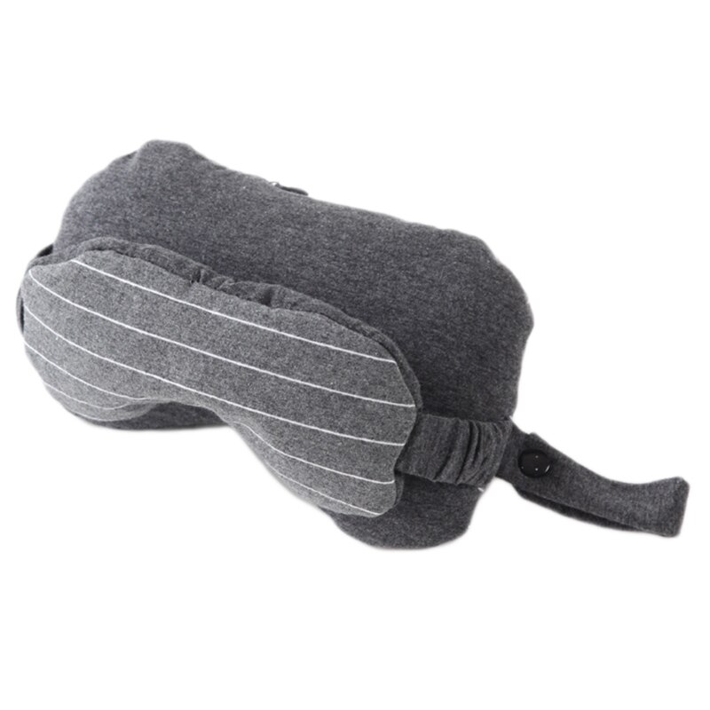 2 In 1 Multifunctionele Reizen U-Vormige Hals Kussen Met Slapen Schaduw Oogmasker Blinddoek Kantoor Thuis Massage Kussen: 1