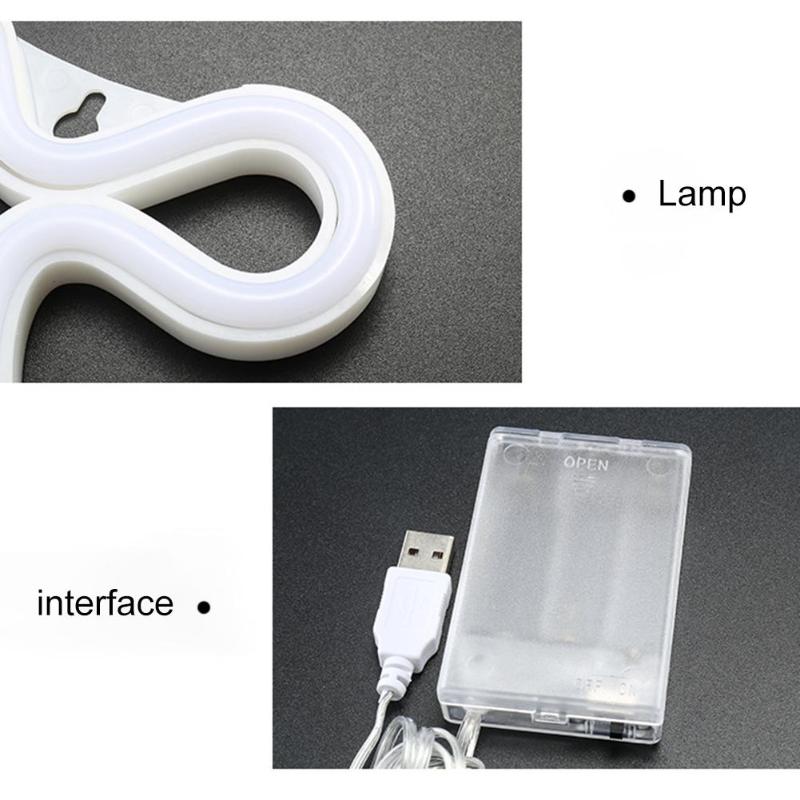 Romantic LOVE Letters LED Night Light USB Charging Home Decor Neon Lamp USB Charging battery box lamp Home led night lamp