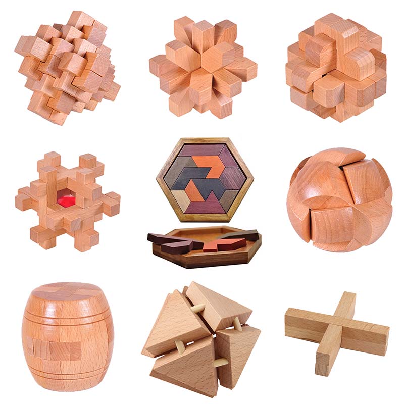 Beechwood Lock Boutique Children's Wooden Educational Toys Adult Puzzle Leisure Dismantling Lock Wooden Toys