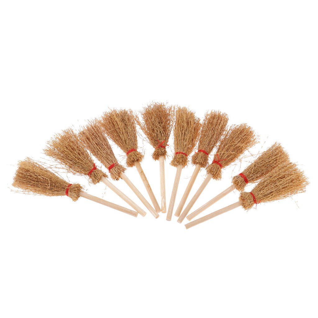 1/12 puppenhaus Miniatur Bambus Besen einstellen Puppe Haus Haushalt Reinigung Werkzeug