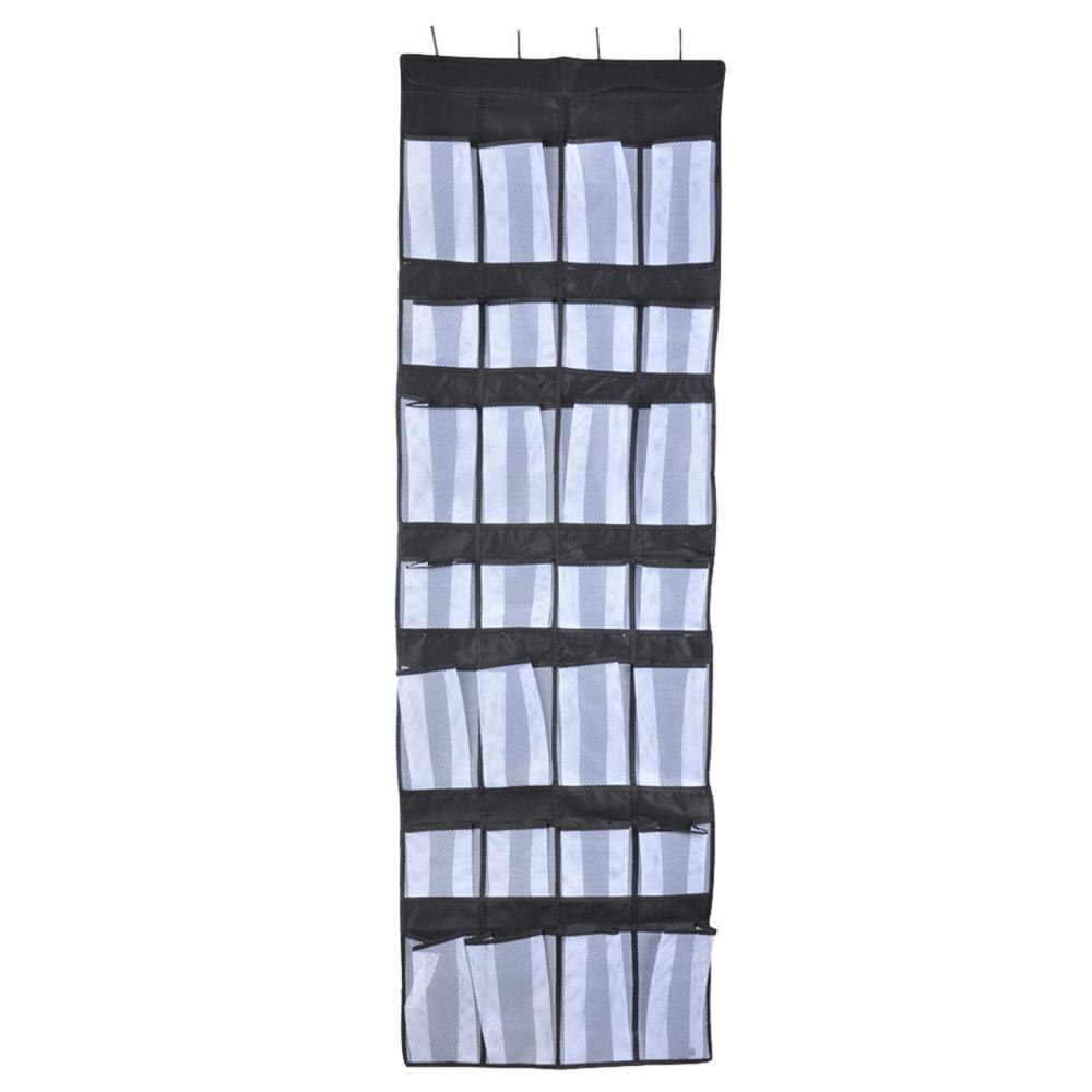 Organizador de zapatos colgante de malla grande con 28 bolsillos, compartimento de almacenamiento para ordenar bolsas colgantes de pared sobre la puerta, almacenamiento de zapatillas de zapatos #3: Default Title