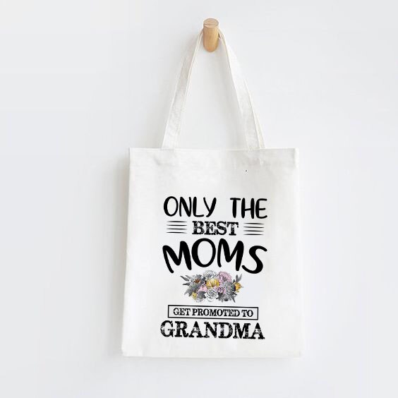 Verdens bedste bedstemor lærred tote shopping taske bedstemor skulder shopper tasker dame håndtaske stor tote bedstemor: B1794- spsk. m