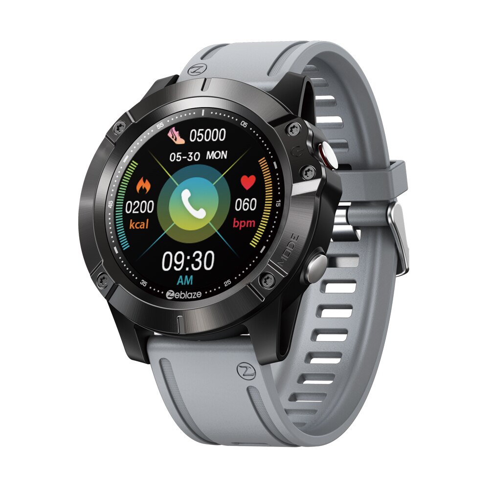 Zeblaze VIBE 6 montre intelligente Bluetooth Smartwatch lecteur de musique recevoir/faire appel fréquence cardiaque 25 jours batterie vie Sport montre: Argent