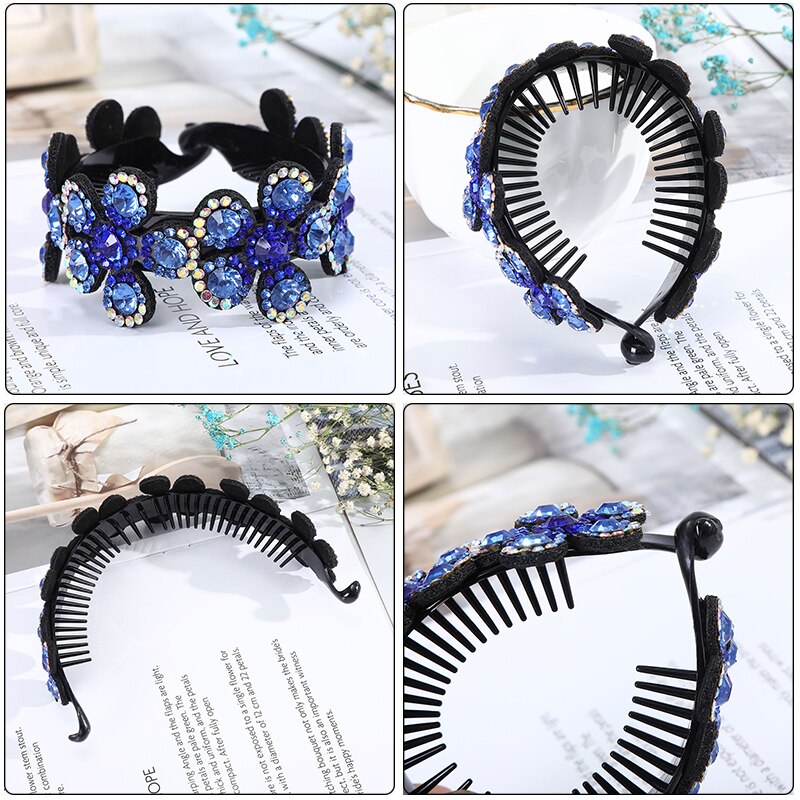 Gehaktbal Haaraccessoires Vrouwen Haar Klauwen Hoofdtooi Strass Bloem Haarspeld Vogelnest Bloemen Broodje Banaan Paardenstaart Clips