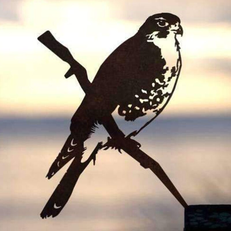 Yard Art Tree Bird Animal Art Garden Metal Tree Stainless Steel Art Metal Bird,Owl,Garden Decoration, Garden Fu