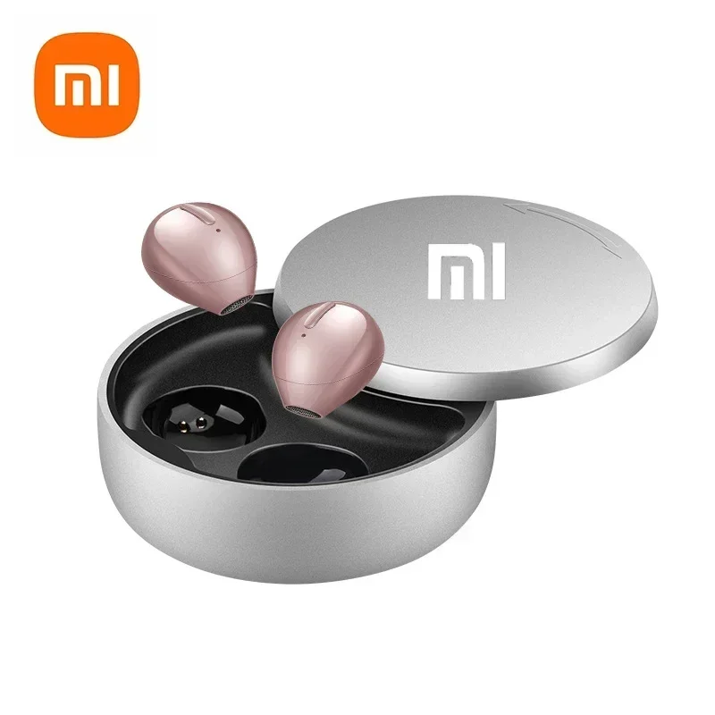 Xiaomi Invisible Earbuds Wireless Bluetooth Earphones in Ear Mini Discreet Small Tiny Earpiece Portable Sleep Headphones Hidden: Dark Grey