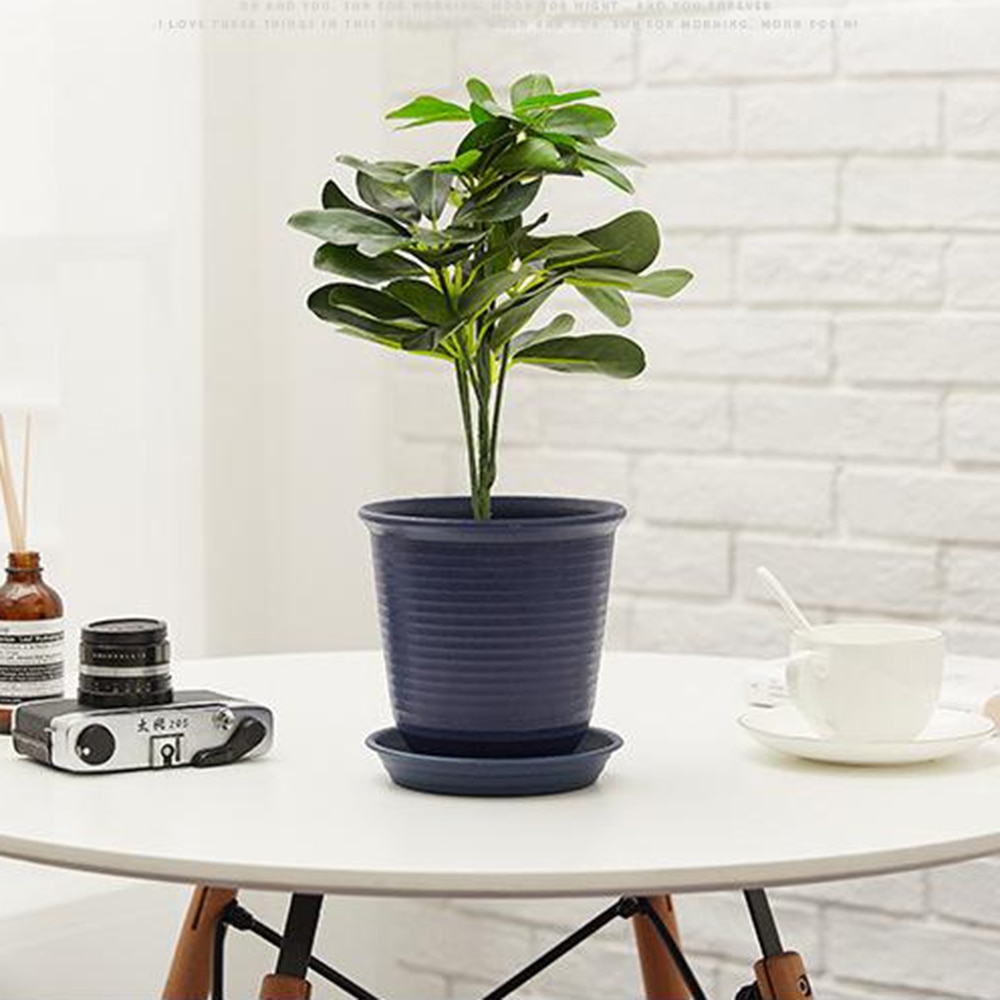 WK WENKRYGDN Vintage Ceramic Planter, Oval Flower Pot With Floral Edges