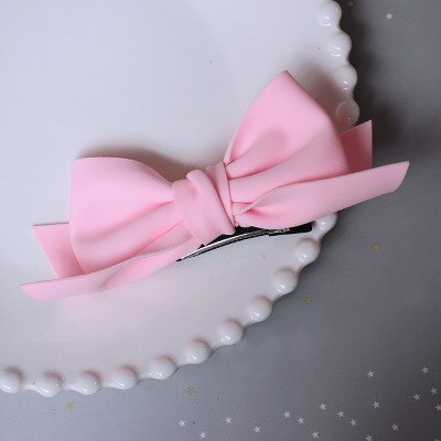 SchöNe Haar Clips Für Baby Mädchen Frühling Haar Zubehör Frabic freundlicher Kleinkind Haar BöGen Haarnadel Prinzessin Haarspange Art 9 Farben: Rosa