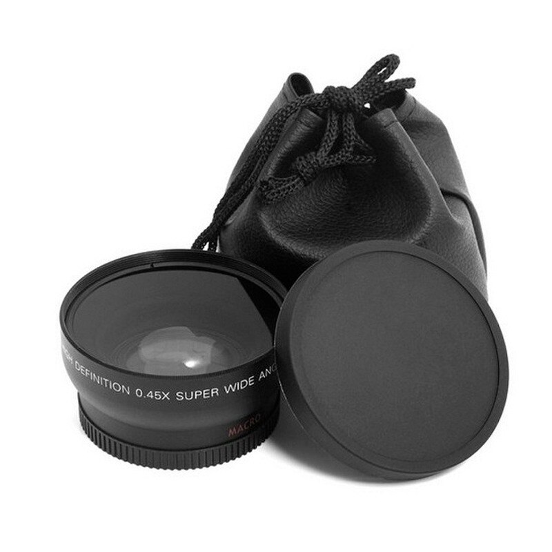 58mm 0.45x 0.45x SLR Camera Wide-angle Add-on Lens with Macro Lens