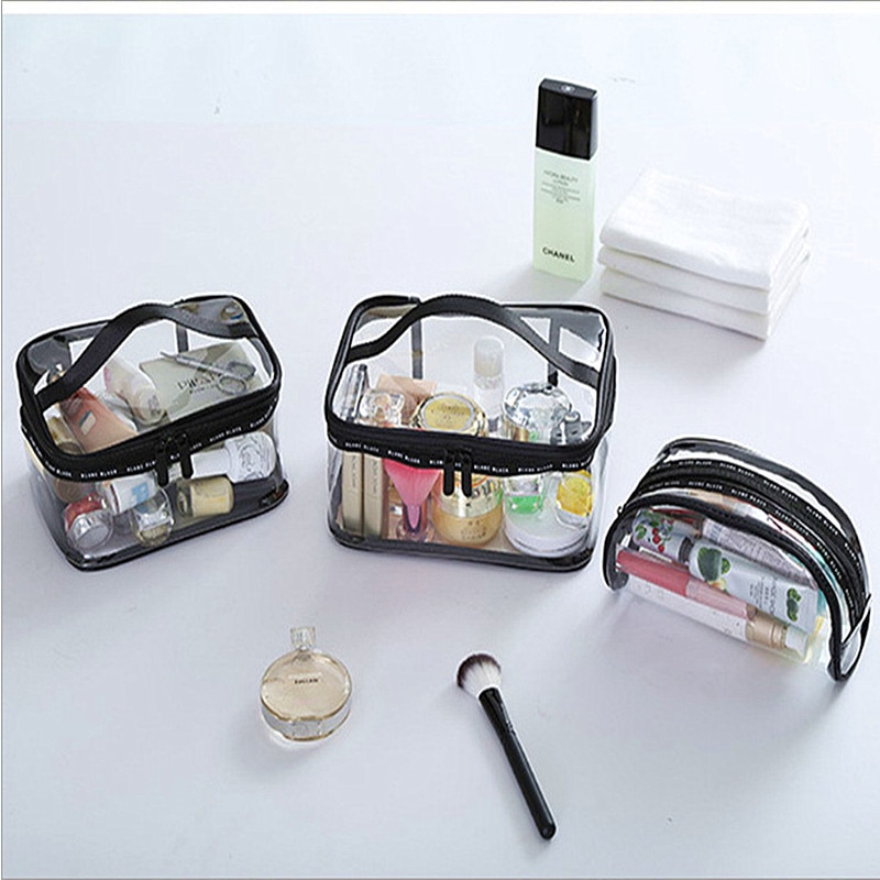 Impermeabile Trasparente Sacchetto Cosmetico del PVC Delle Donne Make Up Custodia Da Viaggio Trasparente di Trucco Bellezza Wash Dell'organizzatore di Bagno Stoccaggio Di Articoli Da Toeletta Kit