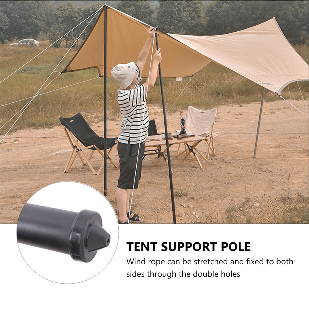 1 Set Tent Support Pole Telescopic Tarp Pole Portable Outdoor Tent Rack