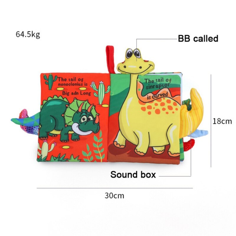 Giocattolo molare massaggiagengive per bambini libri educativi per bambini miglior regalo per bambini codice di animali libro di stoffa giocattolo puzzle per neonati