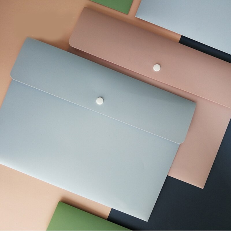 File Folder Organizer With Buckle Blue Green Pink 32x23cm for School Office Student Teacher Organizer File Folder Storage