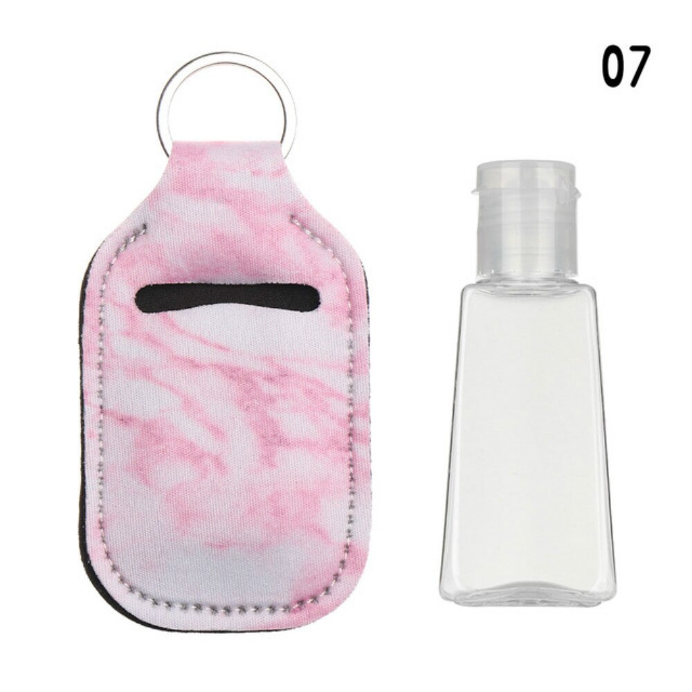 1PC 30ml Empty Hand Sanitizer Bottle Mini Portable Travel Silicone Disinfect Gel Bottles Refillable Bottles with Keychain Ring