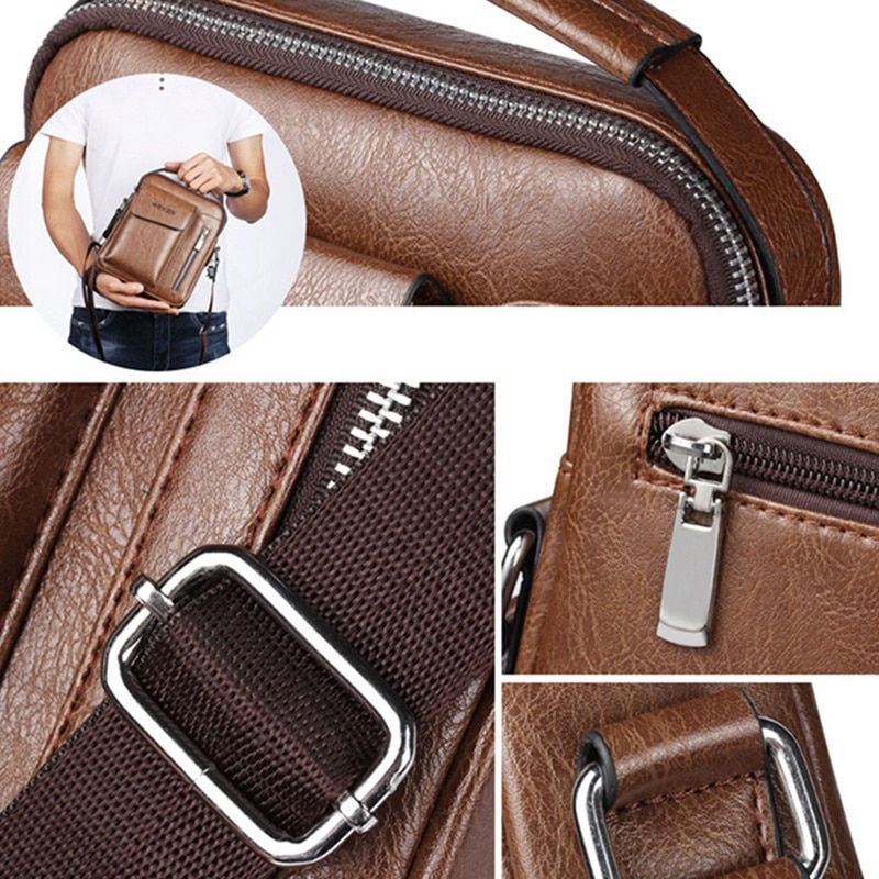 Weixier Jahrgang Bote Tasche Männer Schulter Taschen Pu Leder Umhängetaschen Für Männer Taschen retro Reißverschluss Mann Handtaschen