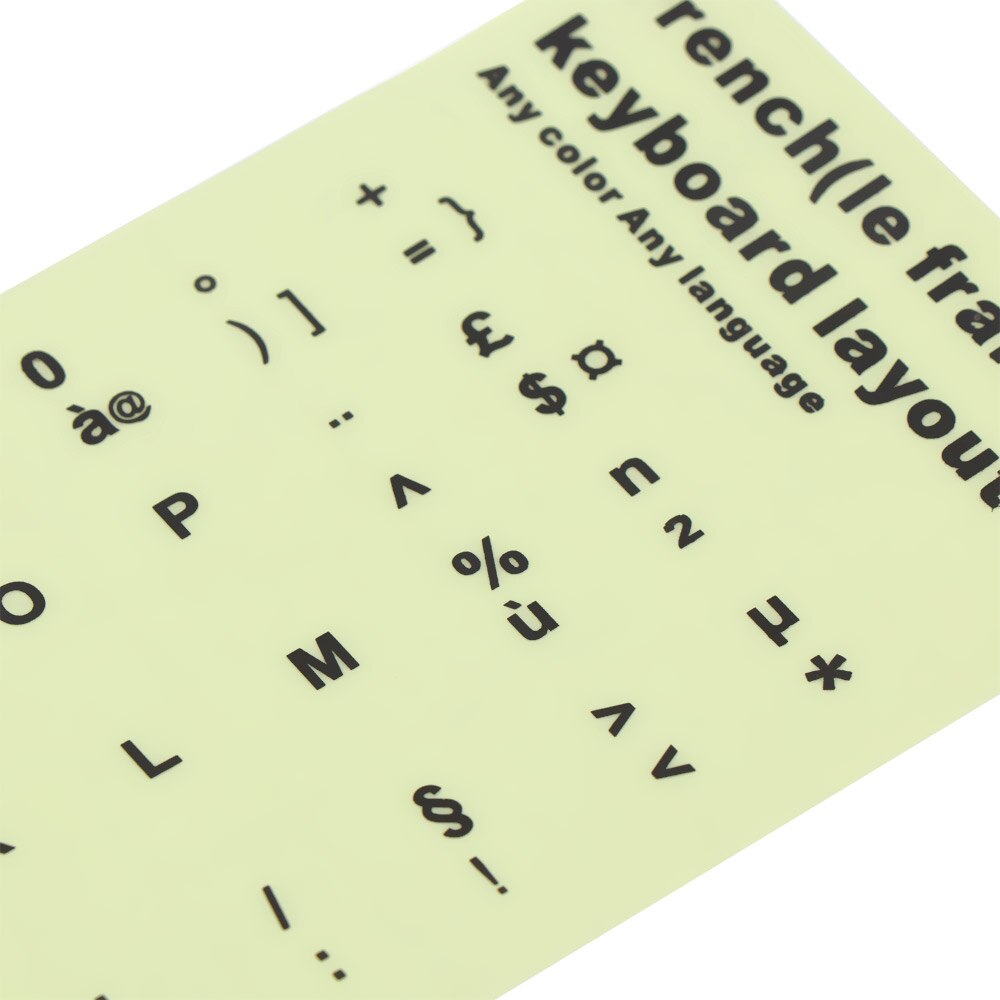 Neue Leucht Tastatur Aufkleber Spanisch/Englisch/Russisch/Arabisch/Französisch Sprache knapp Schutzhülle Film Alphabet Geschmack Layout