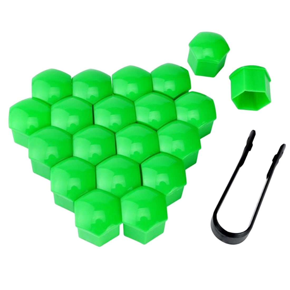 20 stücke 17mm 19mm 21mm Rad Caps Außen Dekoration Schutz Bolzen Felgen Mutter Bolzen Kopf Deckt Kappe schützende Bolt: T53 21mm green