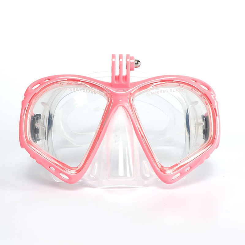 Mænd kvinder justerbare hærdet linser googles briller dykkermaske med gopro mount svømning snorkling øjenbeskytter: Stil 8