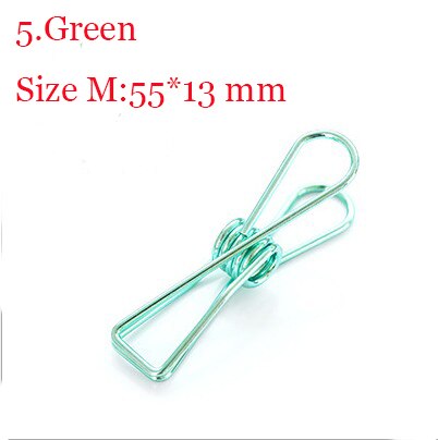 20 pcs/1 lot Cute Metal Binder Clips Clips Small Craft Photo Pegs office bookmarks Kawaii Stationery 5 Color Size S M L: Green Size M
