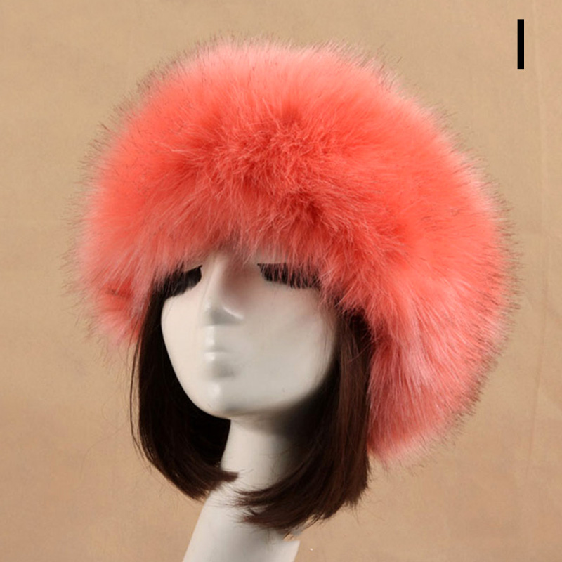 Winter Dikke Harige Haarband Fluffy Russische Faux Fur Vrouwen Meisje Bont Hoofdband Hoed Winter Outdoor Earwarmer Ski Hoeden Hoofddeksels: I