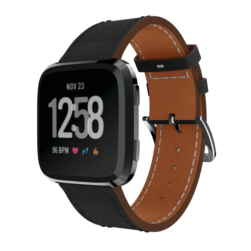 Vervanging Horlogeband Lederen Pols Horlogeband Armband Riem Voor Fitbit Versa Smartwatch Polsband Band