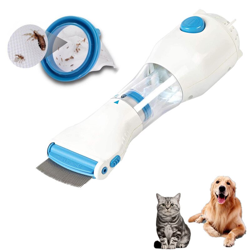 Peine eléctrico de eliminación de pulgas para perros, suministros para mascotas gatos, para repeler piojos, cachorros, tratamiento de pulgas: A-Standard / EU Plug