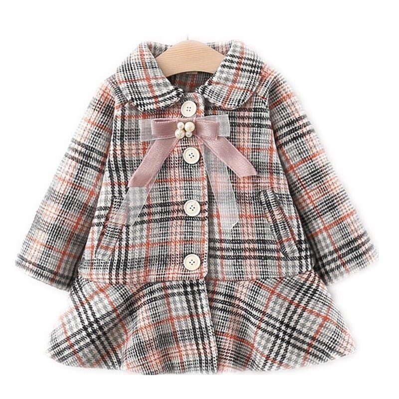 Meisjes Herfst/Winter Jas Jas Baby Meisje Plus Fluwelen Gewatteerde Jas Meisje Uitje Kleding Katoenen Jas