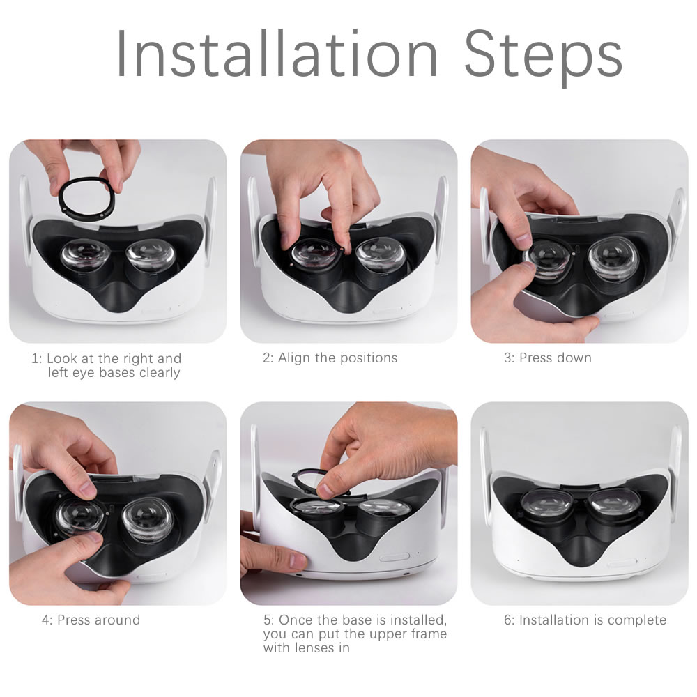For Oculus Quest 2 Quest 3S Myopia Lens Magnetic Eyeglass Anti Blue Light Glasses Disassemble Protection VR Prescription Lenses