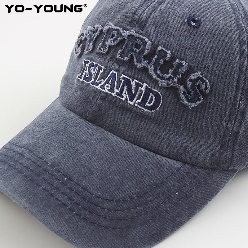Yo-unge baseballcaps snapback bomuldshætter vintage bogstaver broderi patchwork vasket denim trucker hatte justerbar