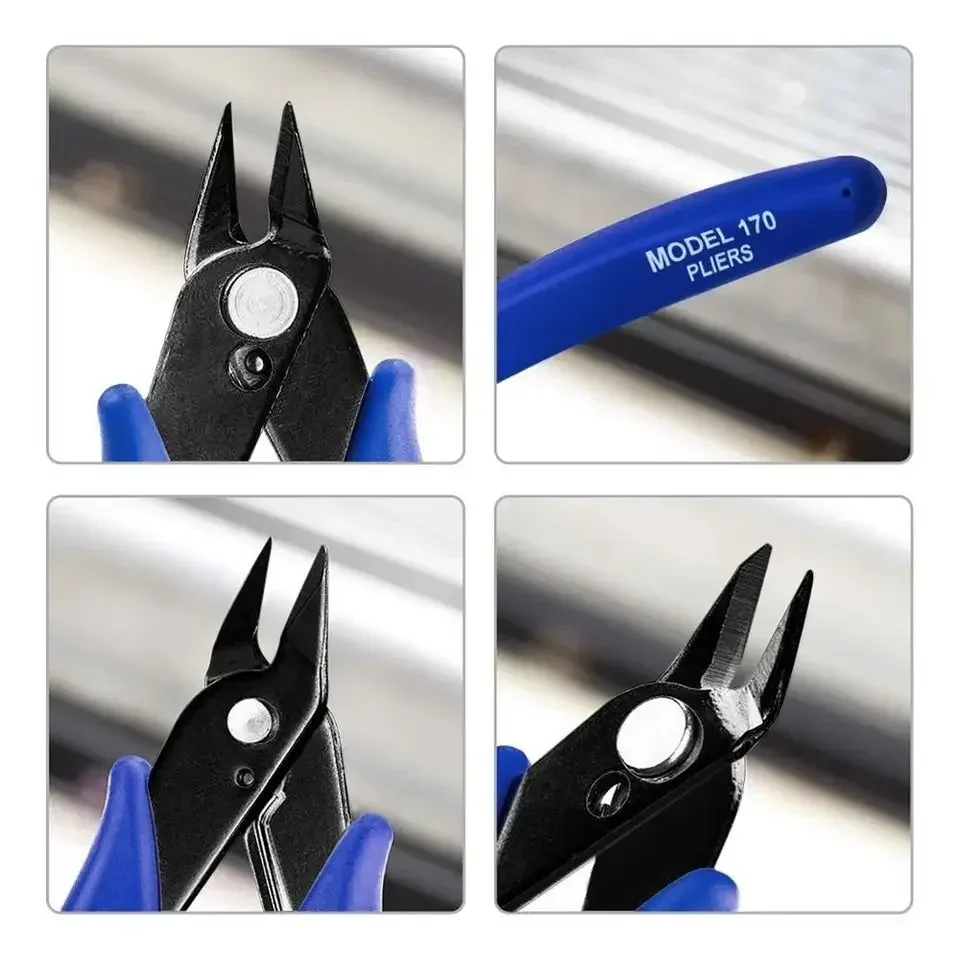 170-draadknipper DIY-trimmer Diagonale zijkniptang Kabeltang Mini Rood Blauw Tang Knipt Flush Nipper Draadtrimmer Handgereedschap