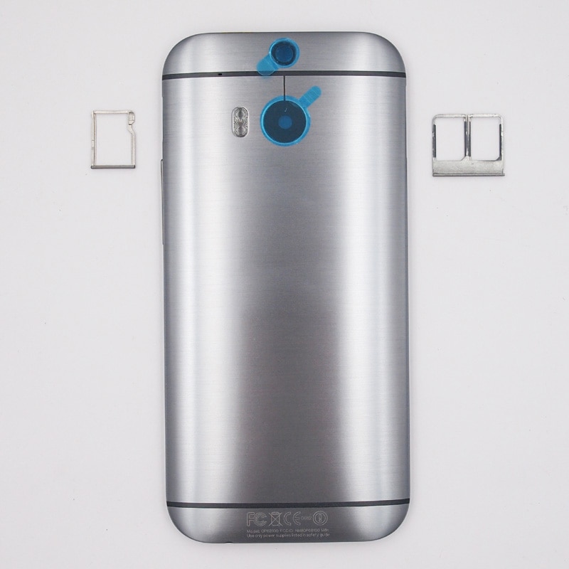 BaanSam Batterij Deur Back Cover Dual SIM Card Tray Slot Behuizing Case Voor HTC One 2 M8 Met Power volume Knoppen