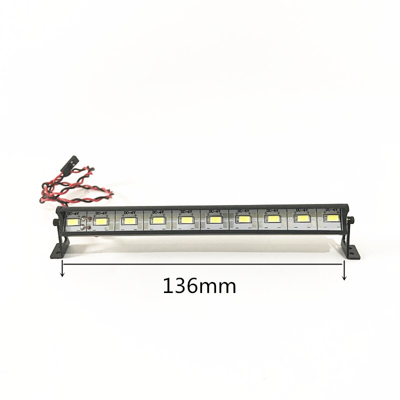 Metalen Dak Lamp LED Verlichting 136mm of 150mm Licht Bar voor 1/10 RC Crawler Auto Vrachtwagen Traxxas HSP redcat SCX10 RC4WD D90 RC Auto Deel: 136mm