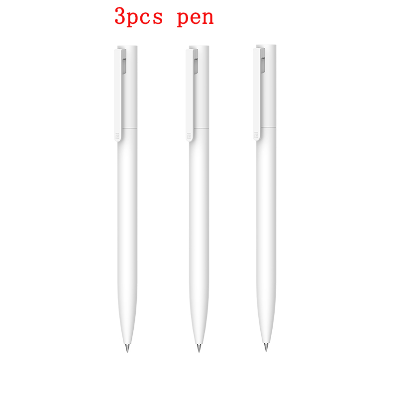 Original xiaomi mijia gel penna mi pen 0.5mm signeringspenna premec smooth switzerland refill mikuni japan bläck (svart/blått) bästa: 3 st penna