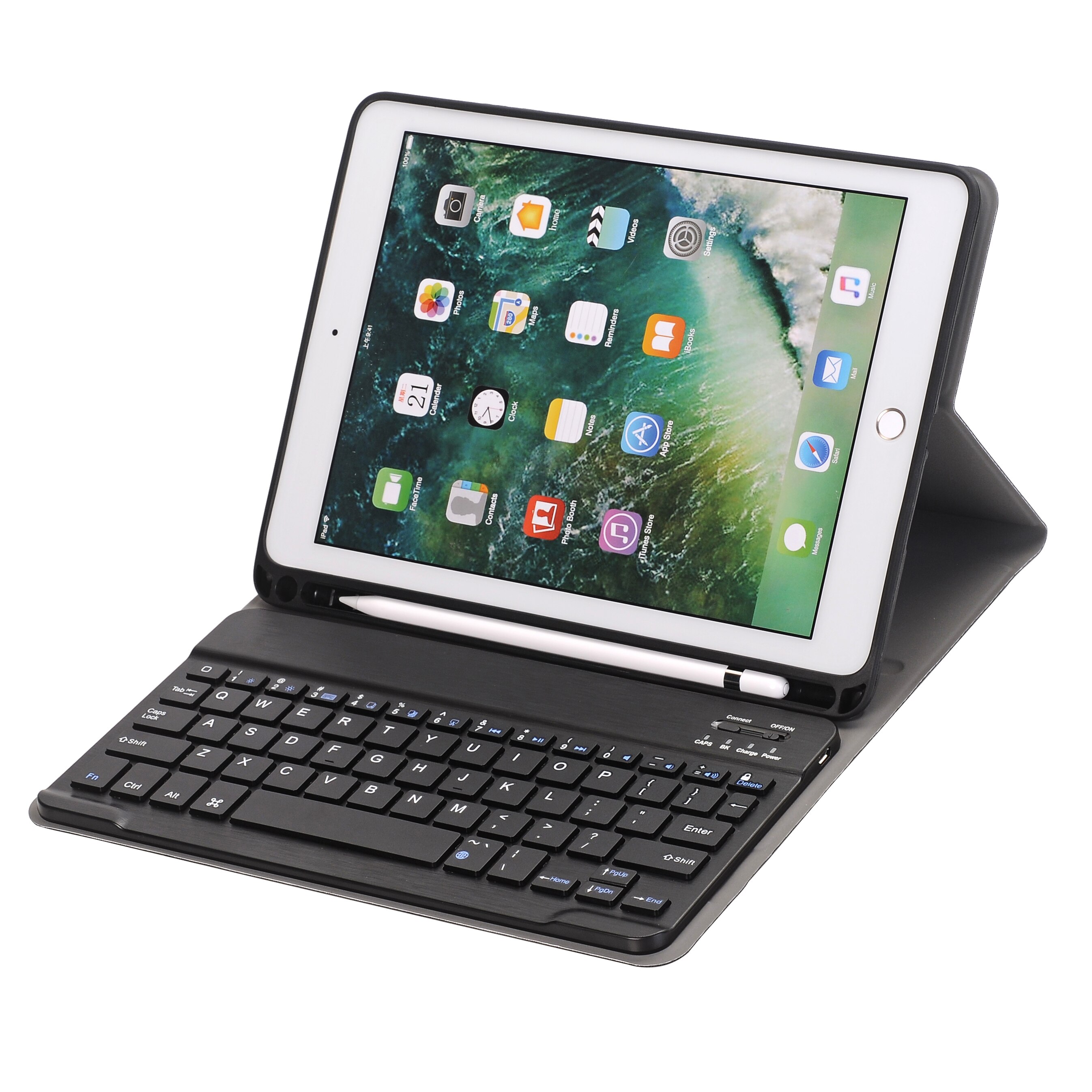 Bluetooth Tastatur fallen für Apfel Ipad Luft 9,7 Profi 9,7 Luft2 Luft Tastatur fallen Abdeckung Funda Bleistift Slot